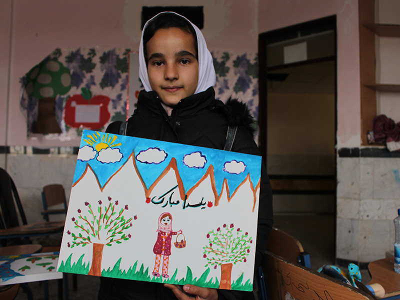 کارگاه نقاشی کودکان آسیب دیده از زلزله کرمانشاه