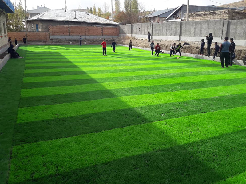 احداث زمین ورزشی در زمین مدرسه روستای طولش، شهرستان خلخال، استان اردبیل